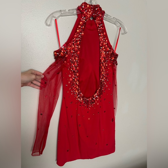 One-of-a-Kind Rhinestone Mini Dress - Picture 5 of 5